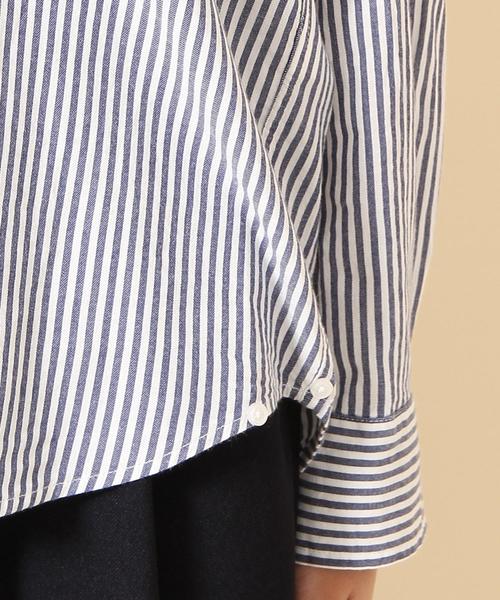 coen(コーエン)の「ストライプ2WAYカシュクールシャツ(シャツ/ブラウス・レディース・ベージュ/グリーン/ブルー・LARGE/MEDIUM)」の7枚目の写真