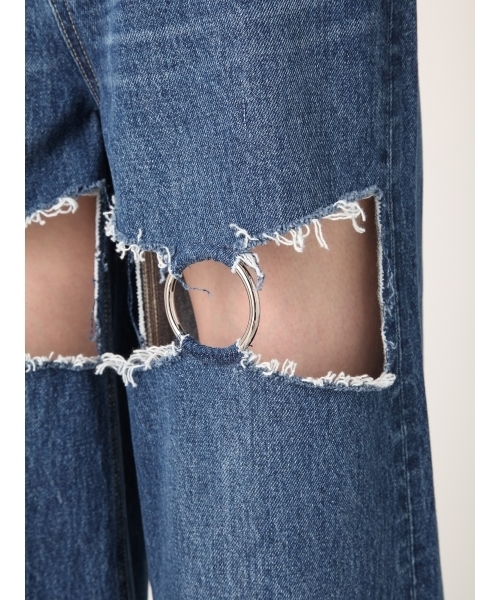 EVRIS（エヴリス）の「リングコネクトデザインデニムワイドパンツ