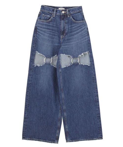 EVRIS（エヴリス）の「リングコネクトデザインデニムワイドパンツ