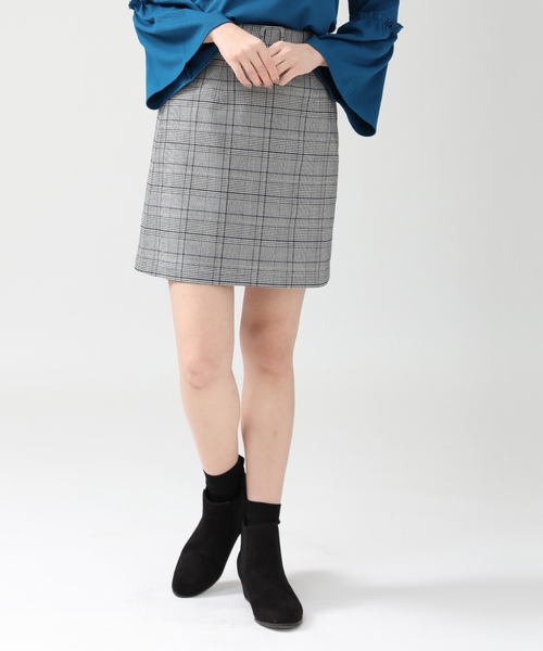 Honeys ハニーズ の 共ベルト付グレンチェック台形スカート スカート Wear
