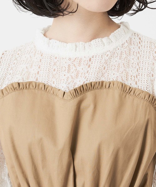 OLIVE des OLIVE（オリーブデオリーブ）の「[再入荷決定!] ストライプドッキングワンピース（ワンピース・レディース・ベージュ/イエロー/ブルー/ネイビー・FREE）」の20枚目の写真