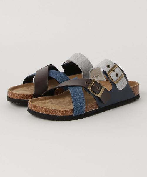 STYLEBLOCK(スタイルブロック)の「太クロスストラップコンフォートサンダル(サンダル・メンズ・ブルー系その他/ブルー系その他2・L/LL/M)」の2枚目の写真