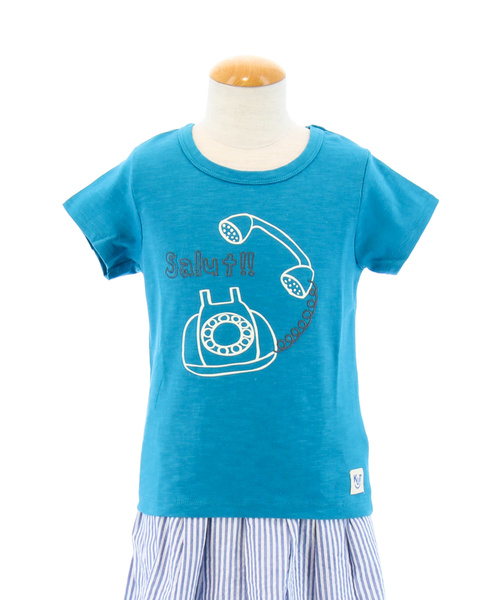 On The Day オンザデイ の ファイン ファインズ Fain Fains Kut Boys プリント 刺繍半袖ｔシャツ 白 ブルー オレンジ Tシャツ カットソー Wear