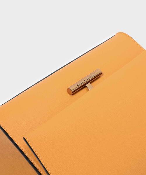 CHARLES & KEITH(チャールズ & キース)の「プッシュロックフロントフラップバッグ / PUSH-LOCK FRONT FLAP BAG(ハンドバッグ・レディース・ダークグリーン/マスタード/ピンク系その他/プラム・L)」の18枚目の写真