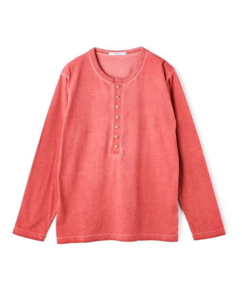 RATTLE TRAP(ラトルトラップ)の「ヘンリーネックTシャツ(ロングスリーブ)(Tシャツ/カットソー)」|ピンク
