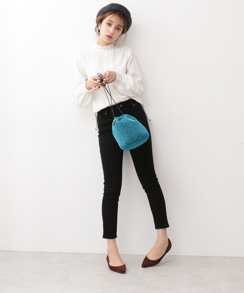 N.(N. Natural Beauty Basic)(エヌエヌナチュラルビューティーベーシック)の「◆ヴィンテージハイネックレースブラウス(シャツ/ブラウス・レディース・ホワイト/ブラック・MEDIUM)」の10枚目の写真