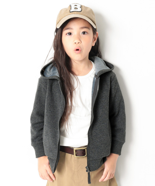 devirock(デビロック)の「まるで着る毛布 裏シャギージップアップパーカー(パーカー・キッズ・ブラック/ネイビー/カモフラージュ/ブラック系その他/ヘザーチャコール/ブラック系その他2/カーキ・130cm/140cm/150cm/160cm/110cm/100cm/120cm)」の5枚目の写真