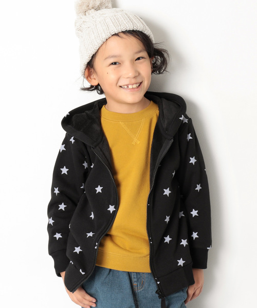 devirock(デビロック)の「まるで着る毛布 裏シャギージップアップパーカー(パーカー・キッズ・ブラック/ネイビー/カモフラージュ/ブラック系その他/ヘザーチャコール/ブラック系その他2/カーキ・130cm/140cm/150cm/160cm/110cm/100cm/120cm)」の4枚目の写真