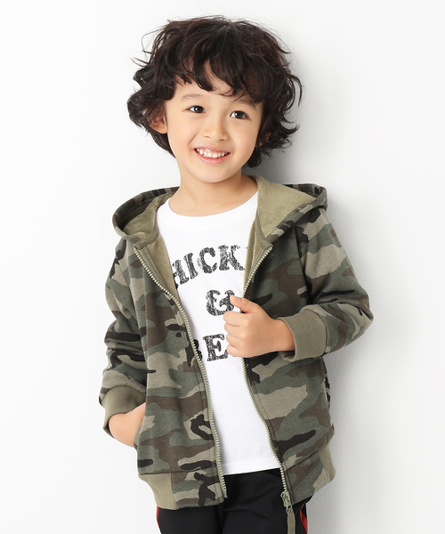 devirock(デビロック)の「まるで着る毛布 裏シャギージップアップパーカー(パーカー・キッズ・ブラック/ネイビー/カモフラージュ/ブラック系その他/ヘザーチャコール/ブラック系その他2/カーキ・130cm/140cm/150cm/160cm/110cm/100cm/120cm)」の7枚目の写真