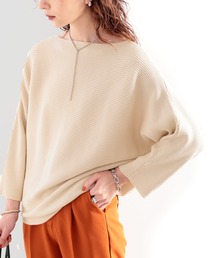 classicalelf | 春に着たいリブコットンミドル丈ボートネック ニットソー(ニット/セーター)