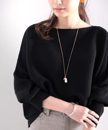 classicalelf（クラシカルエルフ）の「柔らか、綿100％。ドルマンスリーブボートネックニット（ニット/セーター）」