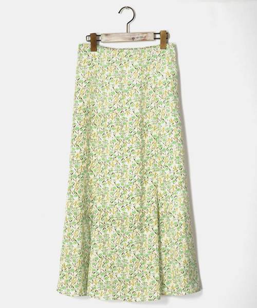 w closet(ダブルクローゼット)の「小花柄プリントマーメイドスカート(スカート・レディース・ベージュ/ブルー系その他/オフホワイト・FREE)」の11枚目の写真