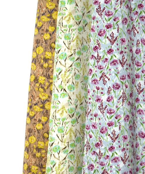 w closet(ダブルクローゼット)の「小花柄プリントマーメイドスカート(スカート・レディース・ベージュ/ブルー系その他/オフホワイト・FREE)」の21枚目の写真