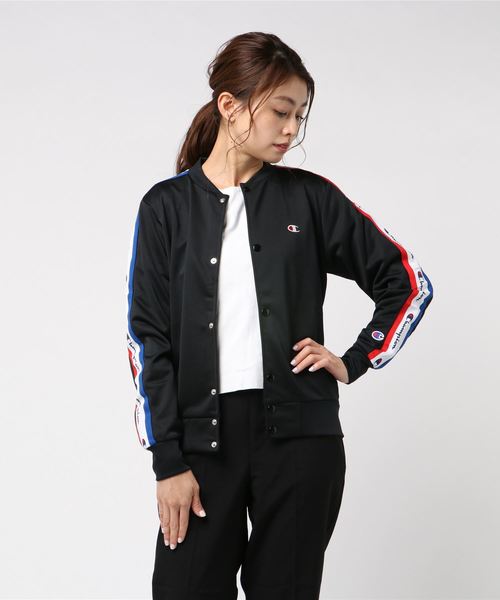 Champion（チャンピオン）の「【Champion/チャンピオン】レディース トラックジャケット（ジャージ・レディース・レッド/ブラック/ベージュ・MEDIUM/LARGE）」の2枚目の写真