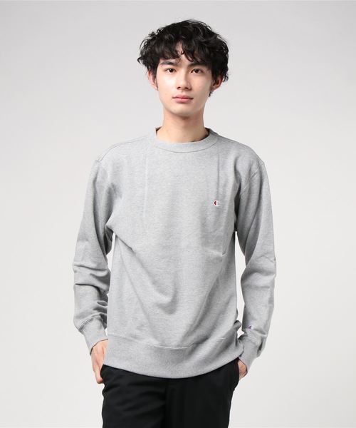 Champion（チャンピオン）の「Champion/チャンピオン ワンポイント クルーネック スウェット トレーナー（スウェット・メンズ・ネイビー/ホワイト/ブラック/グレー・M/L/XL）」の18枚目の写真