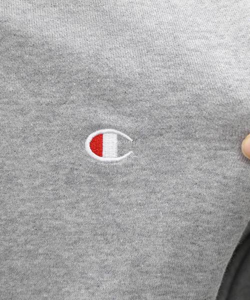 Champion（チャンピオン）の「Champion/チャンピオン ワンポイント クルーネック スウェット トレーナー（スウェット・メンズ・ネイビー/ホワイト/ブラック/グレー・M/L/XL）」の7枚目の写真