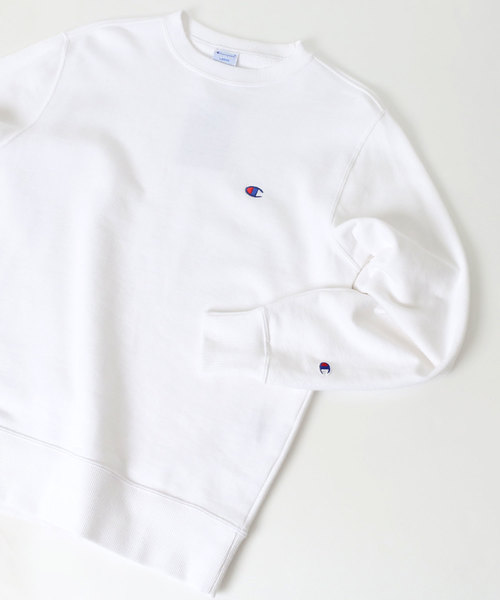 Champion（チャンピオン）の「Champion/チャンピオン ワンポイント クルーネック スウェット トレーナー（スウェット・メンズ・ネイビー/ホワイト/ブラック/グレー・M/L/XL）」の5枚目の写真