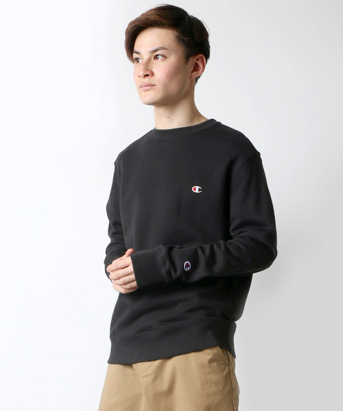 Champion（チャンピオン）の「Champion/チャンピオン ワンポイント クルーネック スウェット トレーナー（スウェット・メンズ・ネイビー/ホワイト/ブラック/グレー・M/L/XL）」の14枚目の写真