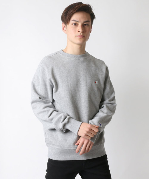 Champion（チャンピオン）の「Champion/チャンピオン ワンポイント クルーネック スウェット トレーナー（スウェット・メンズ・ネイビー/ホワイト/ブラック/グレー・M/L/XL）」の15枚目の写真