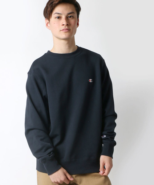 Champion（チャンピオン）の「Champion/チャンピオン ワンポイント クルーネック スウェット トレーナー（スウェット・メンズ・ネイビー/ホワイト/ブラック/グレー・M/L/XL）」の16枚目の写真