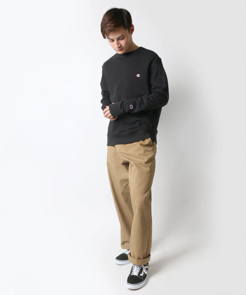 Champion（チャンピオン）の「Champion/チャンピオン ワンポイント クルーネック スウェット トレーナー（スウェット・メンズ・ネイビー/ホワイト/ブラック/グレー・M/L/XL）」の11枚目の写真