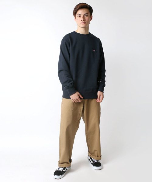 Champion（チャンピオン）の「Champion/チャンピオン ワンポイント クルーネック スウェット トレーナー（スウェット・メンズ・ネイビー/ホワイト/ブラック/グレー・M/L/XL）」の13枚目の写真