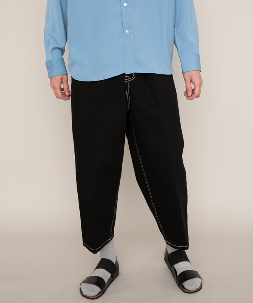 YARD PLUS(ヤードプリュス)の「YARD PLUS ステッチデニムパンツ(デニムパンツ・メンズ・ホワイト/ブラック・SMALL/MEDIUM)」の10枚目の写真