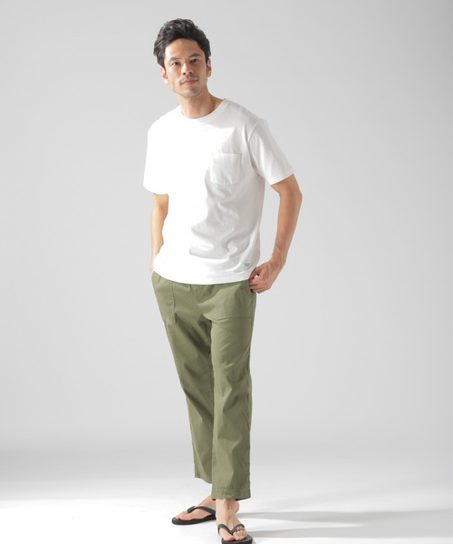 BAYFLOW（ベイフロー）の「USAコットンベーシッククルーS/S TEE（Tシャツ/カットソー・メンズ・ホワイト/チャコールグレー/ベージュ/ブルー・SMALL/MEDIUM/LARGE）」の16枚目の写真