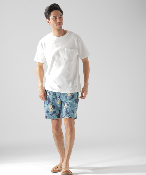 BAYFLOW（ベイフロー）の「USAコットンベーシッククルーS/S TEE（Tシャツ/カットソー・メンズ・ホワイト/チャコールグレー/ベージュ/ブルー・SMALL/MEDIUM/LARGE）」の5枚目の写真