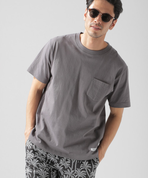 BAYFLOW（ベイフロー）の「USAコットンベーシッククルーS/S TEE（Tシャツ/カットソー・メンズ・ホワイト/チャコールグレー/ベージュ/ブルー・SMALL/MEDIUM/LARGE）」の8枚目の写真