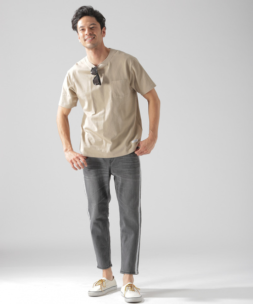 BAYFLOW（ベイフロー）の「USAコットンベーシッククルーS/S TEE（Tシャツ/カットソー・メンズ・ホワイト/チャコールグレー/ベージュ/ブルー・SMALL/MEDIUM/LARGE）」の13枚目の写真