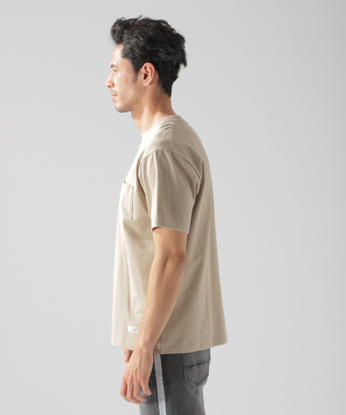 BAYFLOW（ベイフロー）の「USAコットンベーシッククルーS/S TEE（Tシャツ/カットソー・メンズ・ホワイト/チャコールグレー/ベージュ/ブルー・SMALL/MEDIUM/LARGE）」の7枚目の写真