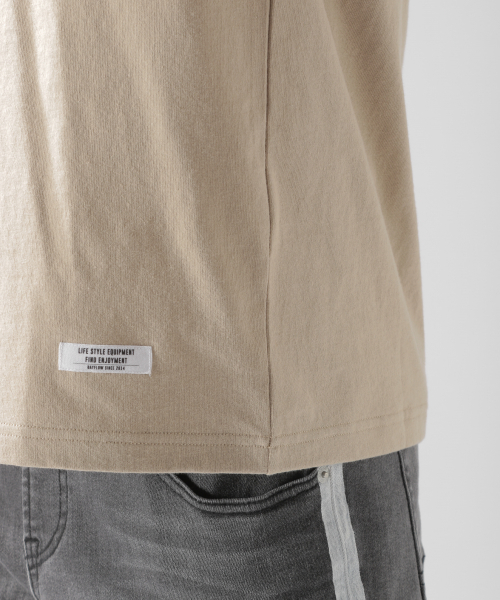 BAYFLOW（ベイフロー）の「USAコットンベーシッククルーS/S TEE（Tシャツ/カットソー・メンズ・ホワイト/チャコールグレー/ベージュ/ブルー・SMALL/MEDIUM/LARGE）」の20枚目の写真