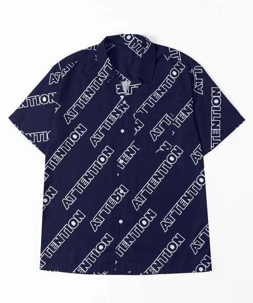 DING(ディング)の「DING/ATTENTION半袖ポプリン開襟シャツ(シャツ/ブラウス・レディース・ネイビー/ホワイト・FREE)」の9枚目の写真