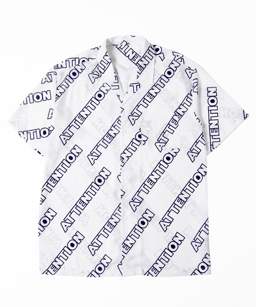 DING(ディング)の「DING/ATTENTION半袖ポプリン開襟シャツ(シャツ/ブラウス・レディース・ネイビー/ホワイト・FREE)」の5枚目の写真