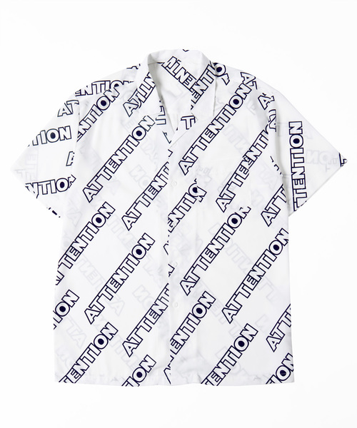 DING(ディング)の「DING/ATTENTION半袖ポプリン開襟シャツ(シャツ/ブラウス・レディース・ネイビー/ホワイト・FREE)」の11枚目の写真