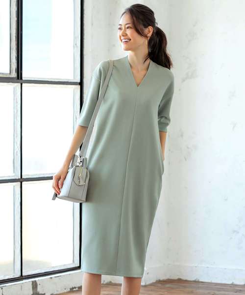 別注限定カラー ワンピース サマーリラックスvネックワンピース ワンピース Style Style Deli スタイルデリ のファッション