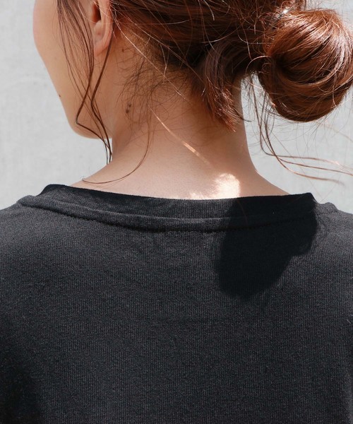 HER CLOSET(ハークローゼット)の「【HERCLOSET】コットンビッグシルエットロンT(Tシャツ/カットソー・レディース・チャコールグレー/ブラック/アイボリー/ベージュ/ブルー/ラベンダー/オフホワイト・M)」の11枚目の写真
