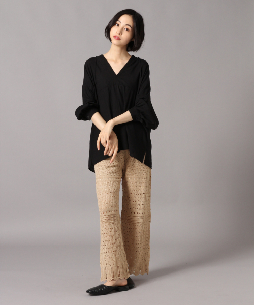 LOWRYS FARM(ローリーズファーム)の「フードスキッパーブラウス 849263(シャツ/ブラウス・レディース・ブラック/ベージュ/ブラウン・FREE)」の4枚目の写真