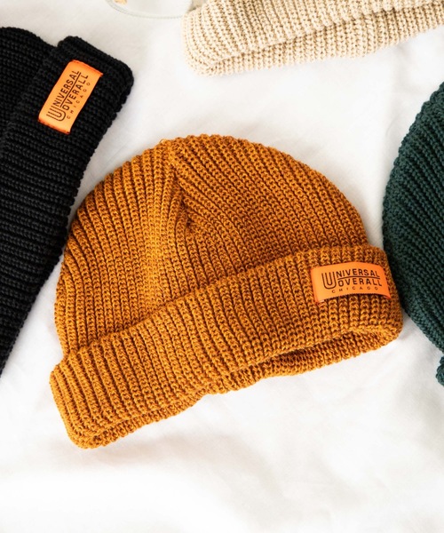UNIVERSAL OVERALL（ユニバーサルオーバーオール）の「WEGO/UNIVERSAL OVERALLニットキャップ（ニットキャップ/ビーニー・メンズ・ワイン/ベージュ/ブラック/ダークグリーン/マスタード・FREE）」の5枚目の写真