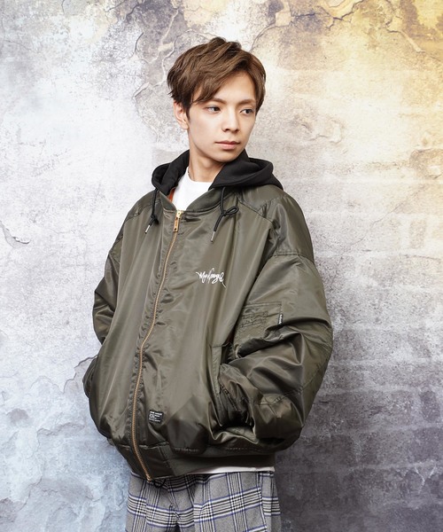 Mark Gonzales(マーク・ゴンザレス)の「Mark Gonzales DETACHABLE HOODED MA-1(HD)(MA-1・メンズ・ブラック/カーキ・M/L)」の15枚目の写真
