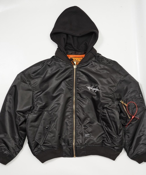 Mark Gonzales(マーク・ゴンザレス)の「Mark Gonzales DETACHABLE HOODED MA-1(HD)(MA-1・メンズ・ブラック/カーキ・M/L)」の18枚目の写真