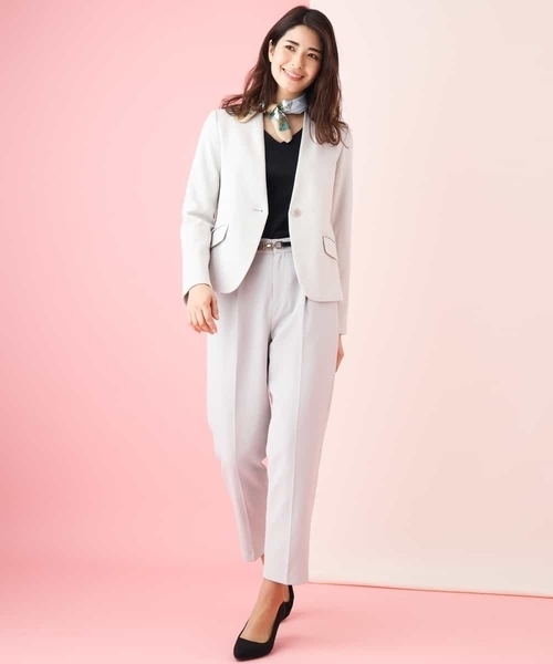 a.v.v（アーヴェヴェ）の「ストレッチＶネックジャケット（その他アウター・レディース・ライトグレー/ブラック・40/38/42/36/34）」の9枚目の写真