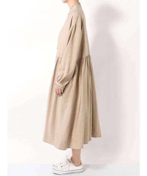 merry jenny(メリージェニー)の「チャイナボタンシャツワンピース(ワンピース・レディース・ライトブルー/ブラック/ベージュ/ピンク・FREE)」の6枚目の写真