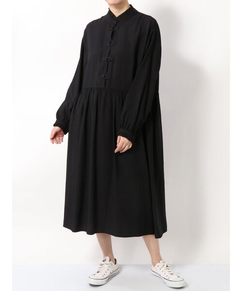 merry jenny(メリージェニー)の「チャイナボタンシャツワンピース(ワンピース・レディース・ライトブルー/ブラック/ベージュ/ピンク・FREE)」の17枚目の写真