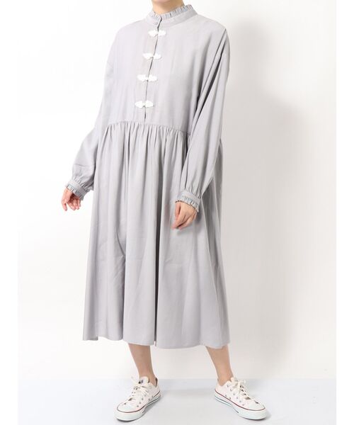 merry jenny(メリージェニー)の「チャイナボタンシャツワンピース(ワンピース・レディース・ライトブルー/ブラック/ベージュ/ピンク・FREE)」の19枚目の写真