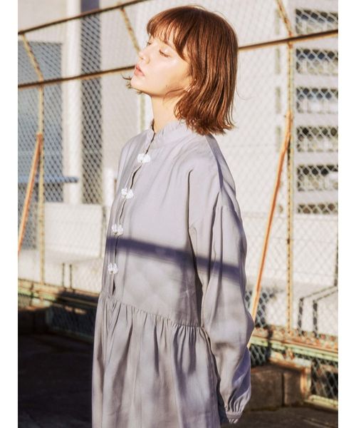 merry jenny(メリージェニー)の「チャイナボタンシャツワンピース(ワンピース・レディース・ライトブルー/ブラック/ベージュ/ピンク・FREE)」の22枚目の写真