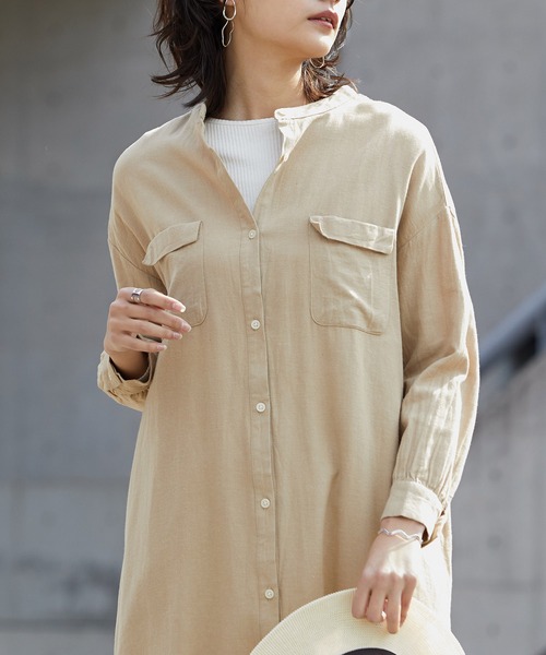 ORIAN - 美品 ORIAN シャツワンピース 麻 綿 ワンピース シャツ