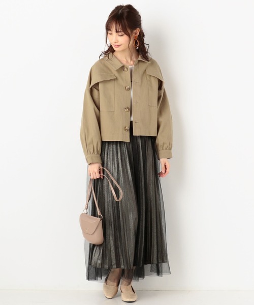 archives（アルシーヴ）の「グリッタープリーツレイヤードスカート（スカート・レディース・ベージュ/ブラック/グレー・MEDIUM）」の22枚目の写真