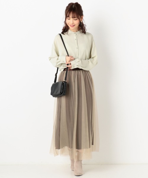 archives（アルシーヴ）の「グリッタープリーツレイヤードスカート（スカート・レディース・ベージュ/ブラック/グレー・MEDIUM）」の16枚目の写真